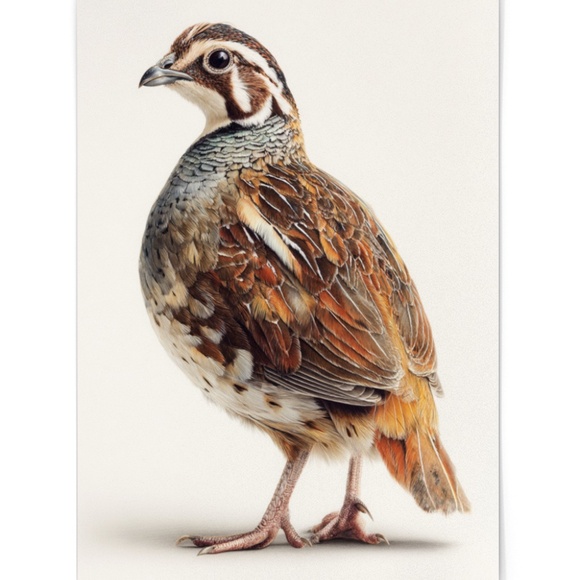 Watercolor Quail Wall Art Print, Unframed - Vibrant Nature-Inspired Home Decor - Picture 2 of 6
